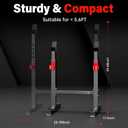 Adjustable Squat Rack, 550LBS Multi-Function Barbell Rack for Weight Lifting and Home Gym Fitness Workout Portable Squat Bench Press - Great for Beginners