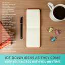 Tiny Notebook 3x4 Small Notepad Pocket Size, A7 Leather Hardcover Mini Notebook, Tear Off Sheet Tiny Notepad with Elastic Band, 4 Pack Mini Pocket Notebook for Nurse Reporter (Black)