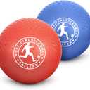 Playground Balls Kickball, Rubber Dodge Balls for Kids and Adults, Dodgeballs Handball Kick Ball Indoor and Outdoor, Official Bouncing Hand Balls, Outdoor Toys for School, Red /Blue 