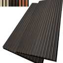 Wood Slat Wall Panel, 48'' x 24'' Wood Panels for Wall, 3D Soundproof Wall Panels, Large Acoustic Panels for Interior Ceiling and Wall Decor Noise Reduction, 2 Pack, Smoky Wood
