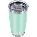 WETOWETO 20oz Tumbler, Stainless Steel Vacuum Insulated Water Coffee Tumbler Cup, Double Wall Powder Coated Spill-Proof Travel Mug Thermal Cup for Home Outdoor (Light Green, 1 Pack)