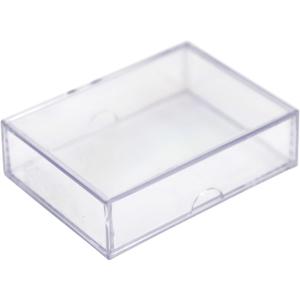 50 Pack Clear Acrylic Card Storage Boxes with Lids  3 1/2" L x 2 1/2" W x 1" H Baseball Card Storage Box, Sports Card Boxes, Magic Card Storage Box and Playing Card Case  Made in USA