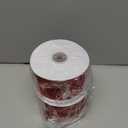 Red Glitter Ribbon, 2.5 Inch 10 Yards Sparkly Wired Edge Fabric Ribbon for Craft, Wreath Bow, Gift Wrapping, Christmas Party Decoration