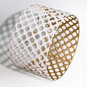 Unique Metal Lamp Shades, Round Drum Hollow-Carved Design for Table and Floor Lamps,Chandeliers/DIY Light Fixture Replacement