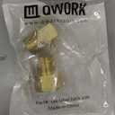QWORK 2Pcs Brass One-way Check Valve, 1/2" Female to 1/2" Male Thread of Backflow Preventer