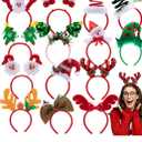JOYIN 12 PCS Christmas Headbands with Different Designs Party Holiday Headbands for Kids Women Men Christmas Holiday Parties Favors (ONE Size FIT ALL)