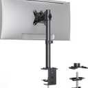 Ergear Monitor Mount for Most 13-32" Computer Screens up to 17.6lbs, Improved LCD LED Monitor Riser, Adjustable Height and Angle, Single Gaming Desk Mount Stand, Black, EGCM12