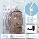 Hanging Vacuum Storage Bags with Electric Pump, 4 Pack (53 x27.5 inch), Vacuum Seal Bags for Clothing, Garment Storage for Short Jacket, Suits, Dresses, Closet Organizer Space Saving