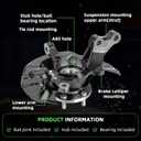 Front Steering Knuckle & Wheel Bearing Hub Assembly Compatible with Toyota Corolla 2003 2004 2005 2006 2007 2008, Left Driver Side Replaces # 698-389 LK029 47782-12240