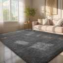 Ophanie 6x9 Area Rugs, Upgrade Non-Slip Fluffy Soft Rugs for Living Room, Large Shag Grey Fuzzy Plush Rug, Gray Shaggy Big Carpets for Bedroom, Kids Boys Girls Dorm Nursery Home Decor Aesthetic