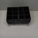 Gardzen 10 Pack Seed Starting Tray, Plant Germination Trays, Seed Starter Kit with Adjustable Humidity Vented Dome, Plant Growing Kit 6.6" x 4.5", Total 120-Cell, Black (Black Trays)