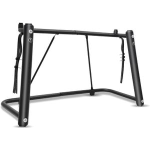 Piano Keyboard Stand - Keyboard Stand with Locking Straps for Kids and Adults - Elegant U Style Heavy-Duty Keyboard Stand - Ideal for 61-88 Key Digital Piano - Durable & Sturdy - Easy to Assemble(Black)