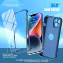 ORETECH for iPhone 14 Case, with [2 x Screen Protectors] [15 Ft Military Grade Drop Test] [Camera Protection] 360 Shockproof Slim Thin Phone Case for iPhone 14 Cover 6.1" -Blue