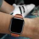 Tasikar Bands Compatible with Apple Watch Band 49mm 46mm 45mm 44mm 42mm Genuine Leather Replacement Straps Compatible with Apple Watch Ultra 3 2 1 SE Series 11 10 9 8 7 6 5 4 3, Classic Brown