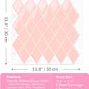 10-Sheet Peel and Stick Backsplash Diamond Shape, Ist Momoreo Stick on Backsplash Adhesive Tile for Kitchen Bathroom Accent Wall 11.8"x11.8", Apricot Pink
