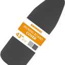 43x13 Small Ironing Board Cover and Pad, Iron Board Replacement Cover, Thick Felt Padding, Scorch Resistant 100% Cotton, Heat Reflective, Elastic Edge, Black