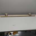 HouseAid 3.3 ft Elegant Wood Grain Stair Handrail with Gold Accents  Sturdy Stainless Steel Core for Indoor Use