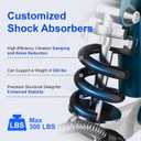 BlessReach Knee Scooter, All Terrain Foldable Knee Scooter Walker, Disc Brake Knee Walker for Foot Injuries Compact Crutches Alternative