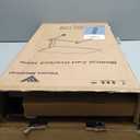 Vaunn Medical Pneumatic Adjustable Overbed Bedside Table with Wheels (Hospital and Home Use) (Black)