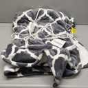 Homemate Heated Blanket Electric Throw - 50x60 Heating Blanket with 10 Fast Heat Levels 8 Hours Auto Off Soft Cozy Flannel Over-Heated Protection ETL Certification Keep Warming in Home (Grey Geometry)