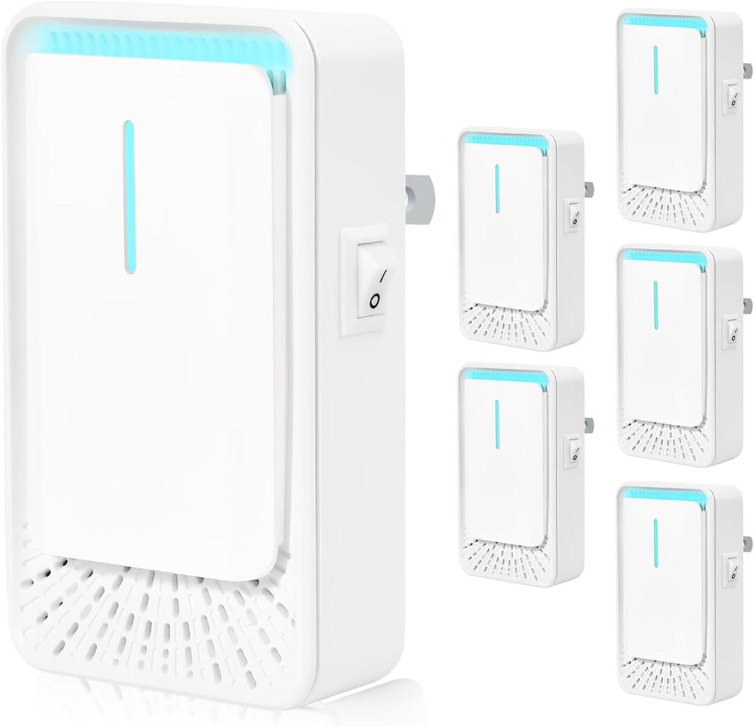 Plug In Air Ionizers - 6Pack Negative Ion Technology Air Purifier, Quiet Mini Air Freshener for Home, Bedroom, Office, Basement - Portable Air Purifiers for Odor, Dust, Smoke, Pets Smell (6PCS)