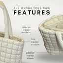 CITRUSY The Cloud Tote Bag Set | Puffer Tote Bag with Insert Pouch | Quilted Tote Bag for Women | Shoulder Puffy Bag