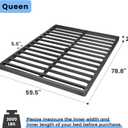 2 Inch Queen Box Spring Low Profile Metal Bed Base, Easy Assembly