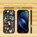 KANGHAR Black Case for iPhone Air Case, Cute Mushroom Art Design Soft TPU Shockproof Protective for Women Girl Summer Phone Cover