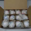 Sumind 12 Pcs Glass Pink Blue Pastel Christmas Ornaments 3D Pink Bow Ornaments for Christmas Tree 2.36 Inch Coquette Balls Decoration for Xmas Holiday Party Decor