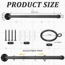 Zonon 36 '' Hanging Sign Bracket with Adjustable Rings Street Holder Hanger Metal Wall Bracket with Mounting Hardware for Bussiness Shop Home Office Classroom Outdoor - No Sign