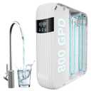 CripsTaste Tankless Reverse Osmosis System 800GPD High Flow Rate NSF 58&42 Certified & SGS Tested Under Sink Water Filtration System 2.5:1 Pure to Drain RO Water Filter System Under Sink
