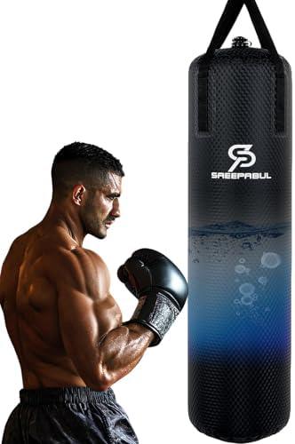 Water Punching Bag Anti Leak Heavy Duty Aqua Bag Boxing for Adults Adjustable Water Level Home Gym Workout Heavy Punching Bag for Training Fitness MMA Boxing Heavy Bag