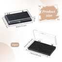 OLYCRAFT 16Pcs Clear Plastic Gift Box for Pin 2x3.1x0.6 Inch Black Presentation Boxes with Sponge for Badge Clear Lapel Pin Presentation Display Case for Lapel Pin Gemstone Storage Display