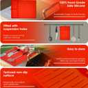 2 x Silicone Grill Mat Compatible with Blackstone, Silicone Griddle Tools Mat with Drip Pad, Spatula Pad Griddle Accessories for Outdoor BBQ or Kitchen Countertop (Orange)