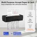 VidaTeco Shredder for Home Use 6-Sheet Strip Cut Paper Shredder,Also Shred Card/Staple,Small Mini Document Shredding Machine for Office with Patented Jam Proof,Portable for Home,2.65-Gal Bin