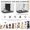 Thyle Dog Crate Divider Panel, Black Thick Dog Kennel Divider with Ties, Puppy Accessories for Puppy Training(1 Pcs,24" H X 22.5" W for 36" Crate)