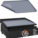 17" Silicone Griddle Mat for Blackstone 17 Inch Grill, Heavy Duty Food Grade Silicone Griddle Cover, Protect Your Grill from Dirt & Rust All Year Round (Gray)
