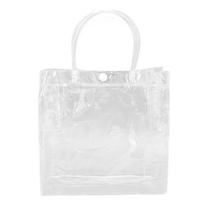 Clear Gift Bags with Handle PVC Plastic Bags with Snap Button Shopping Bag for Party Wedding Pack of 80 for Christmas Birthday Handy Reusable 7.9x7.9