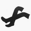 Women's Thigh High Sock - Black Bottom
Large Black