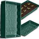 Eglotes 10 Pack 1017 Plant Growing Trays Seed Starting Trays Plant Tray Microgreens Growing Trays Durable Plastic Trays for Plants, No Holes, Reusable,16.9" x 10"x 2.5"