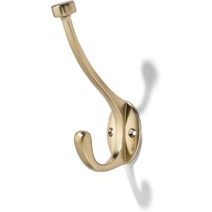 Khtumeware The 5 Pack 5-1/2 inch Champagne Bronze Coat Hook zinc Alloy mudroom Hooks is Suitable for bathrooms, Behind Doors, bedrooms, and is a Towel Robe Hooks for Both Household and Commercial use