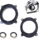 Speaker Adapter Spacer Bracket Rings for Toyota Series Camry 2018-2025 Install Aftermarket Car Speaker for Lexus ES 2018-2025 (2 Pcs Black) (Front Door)
