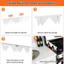 Stove Gap Covers Stainless Steel (2PCS),Stove Gap Filler,Range Trim Kit,Stove Gap Guard for Kitchen Oven Between Stovetop and Counter,Easy Clean Heat Resistant,Adjustable Length 13.8'' to 27.5'',White