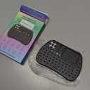 iPazzPort Bluetooth Mini Keyboard with Touchpad, 2.4G Mini Wireless Keyboard and Mouse with IR Learning Support, Cyclic RGB Backlit, Rechargeable for PC, Smart TV, Laptop, Android TV Box Type-C