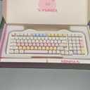 YUNZII C98 Wireless Mechanical Keyboard with Number Pad,99 Key BT5.0/2.4G/USB-C Hot Swap Gasket Mount with PBT MOA Keycaps,Custom RGB,Cute Cake Keyboard for Win/Mac (Beige, Candy Linear Switch)