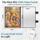 32 Pockets 28.9" *21.1" Puzzle Storage Book for 1000 Piece Jigsaws Dustproof Puzzle Book Holder with HD Film Portable Puzzle Binder for Finished Puzzles Ideal for Adult Kid Puzzle Enthusiasts