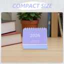Tofficu 2026 Mini Desk Calendar 5-Pack Small Standing Flip Monthly Planner 3.66X2.95X12.79In Compact Desktop Organizer with Thick Paper for Home and Office