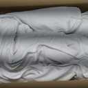 TEKAMON All Season Queen Comforter Fluffy Quilted Lightweight Reversible Down Alternative Duvet Insert with 8 Corner Tabs,Soft & Breathable Summer Winter Warm,Machine Washable White 88 x 88 inches