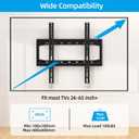 HOME VISION Tilt TV Wall Mount Bracket for 26-65 Inch Flat/Curved TVs, Max VESA 400X400mm, 100Lbs Capacity, Fits 8-16 Inch Wood Studs, Universal Low Profile, HV9401
