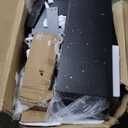 YITAHOME Vanity Desk with Mirror and Power Outlet, Fluted Vanity Table Set with Hidden Jewelry Storage, Big Makeup Desk with 4 Drawers, Black Dressing Table with Cushion Stool, 3 Lighting Color Modes